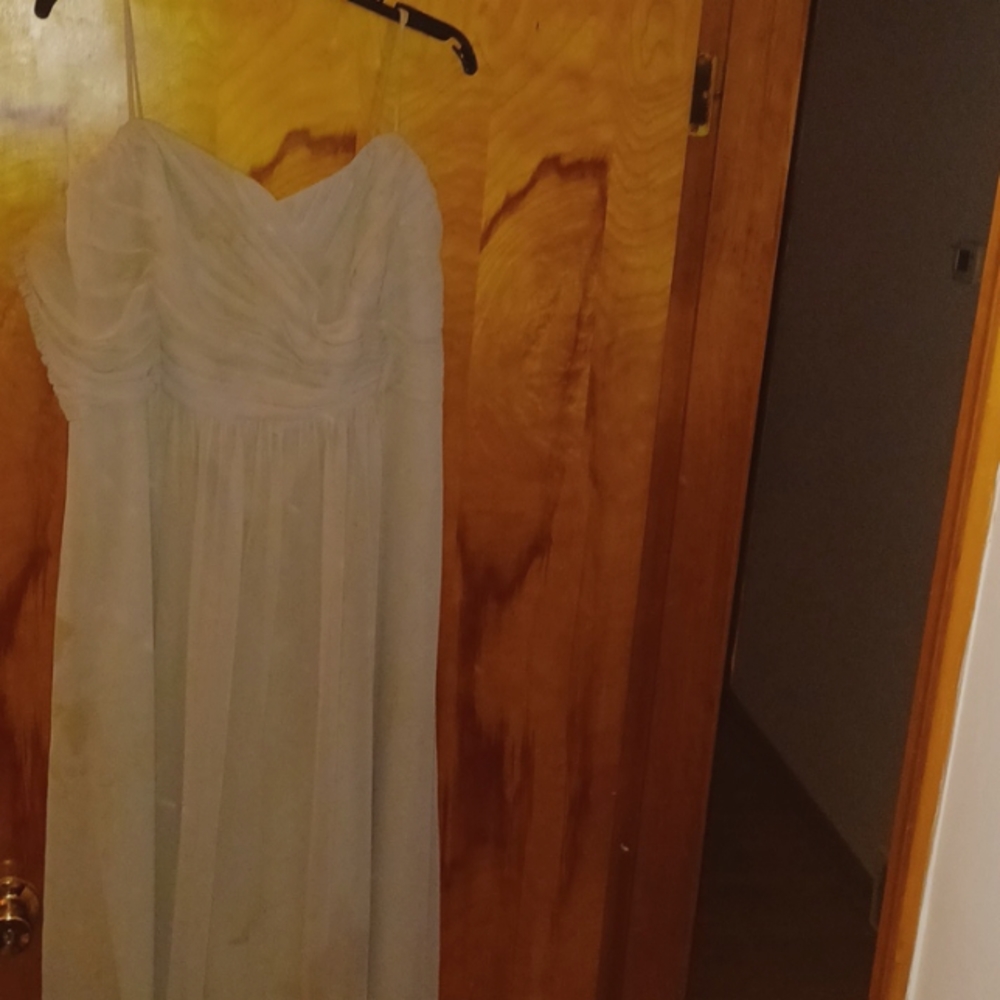 Beige bridesmaid dress